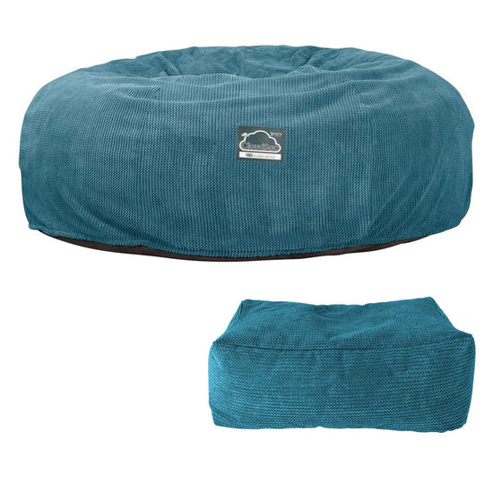 Sofa pufa piankowa typu king size CloudSac 3000 XXL - Pom Pom Morski błękit 07