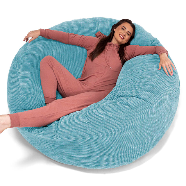 Sofa pufa XXL Mega Mammoth - Pom Pom Morski błękit 01