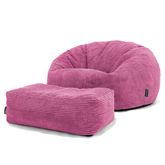 Klasyczna sofa pufa - Pom Pom Róż 02
