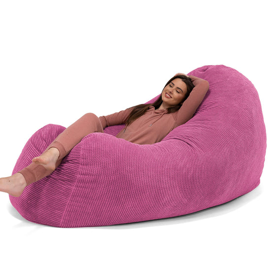 Olbrzymia sofa pufa - Pom Pom Róż 02