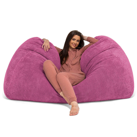 Olbrzymia sofa pufa - Pom Pom Róż 03