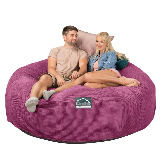 Sofa pufa piankowa typu king size CloudSac 3000 XXL - Pom Pom Róż 01