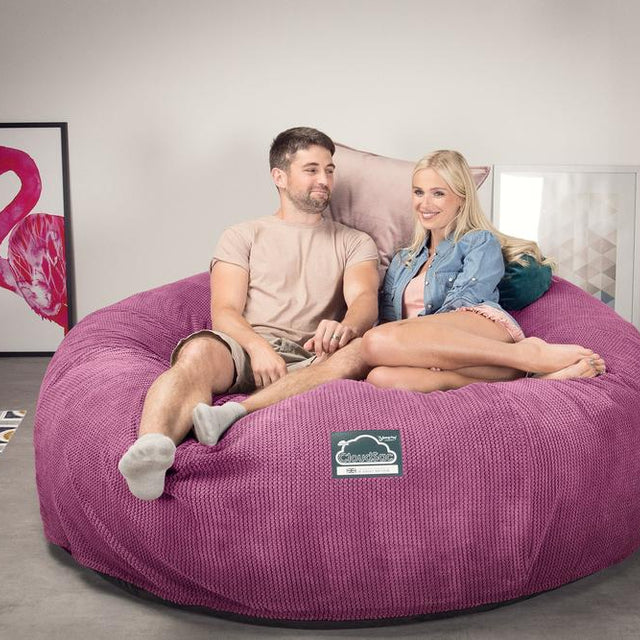 Sofa pufa piankowa typu king size CloudSac 3000 XXL - Pom Pom Róż 02