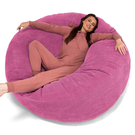 Sofa pufa XXL Mega Mammoth - Pom Pom Róż 01