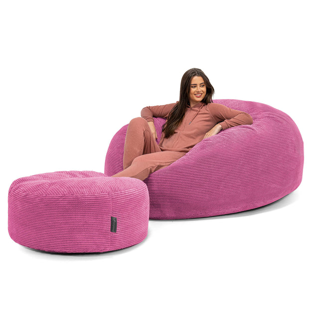 Sofa pufa XXL Mega Mammoth - Pom Pom Róż 02