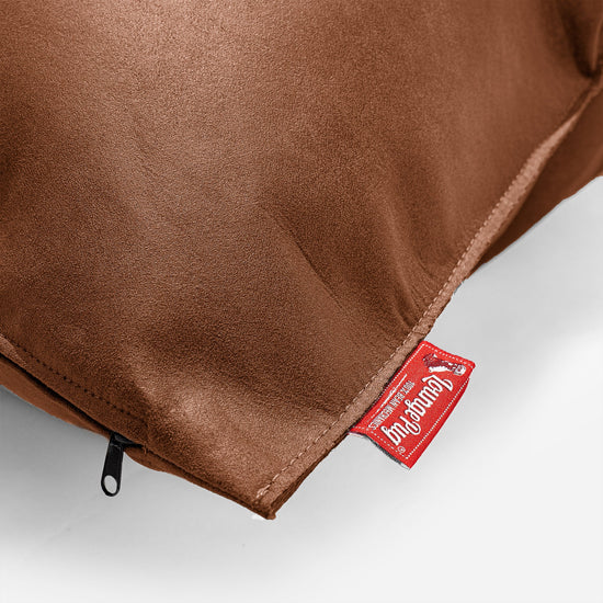 Poduszka ozdobna XL 70 x 70cm - Postarzana skóra Ciepły brąz 02