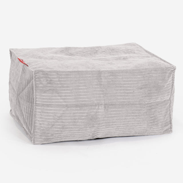 Podnóżek mały - Prążkowany sztruks Kamień 01