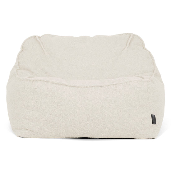 Pufa fotel Sloucher - Boucle Kość słoniowa_01