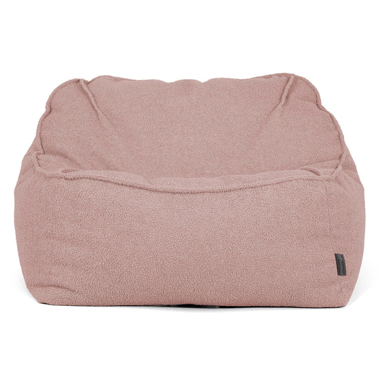 Pufa fotel Sloucher - Boucle Róż_01