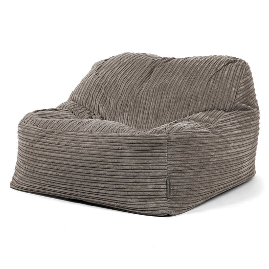 Pufa fotel Sloucher - Klasyczny sztruks Grafit szarość 03