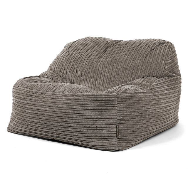 Pufa fotel Sloucher - Klasyczny sztruks Grafit szarość 03
