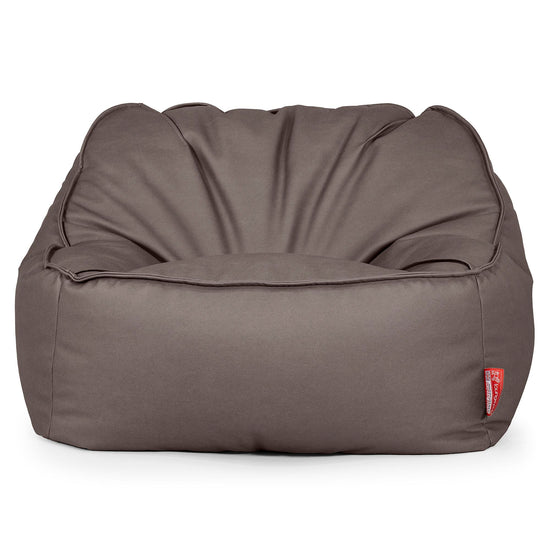 Pufa fotel Sloucher - Skóra wegańska Czekolada 01