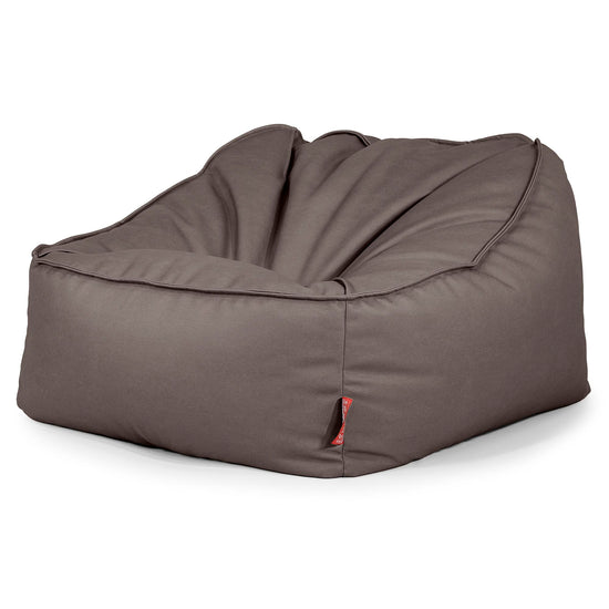 Pufa fotel Sloucher - Skóra wegańska Czekolada 03
