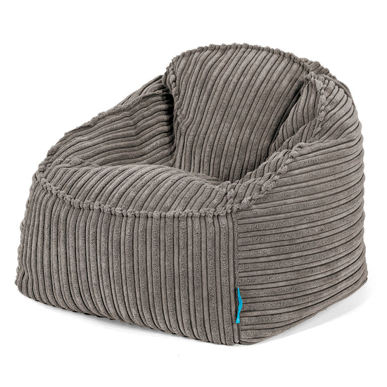 Pufa Sloucher dla dzieci 2-6 lat - Klasyczny sztruks Grafit szarość 01