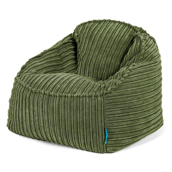 Pufa Sloucher dla dzieci 2-6 lat - Klasyczny sztruks Leśna zieleń 01