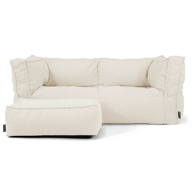 Sofa 2-osobowa pufa Albert - Boucle Kość słoniowa_02