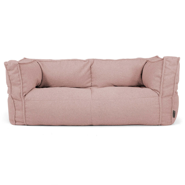 Sofa 2-osobowa pufa Albert - Boucle Róż_01