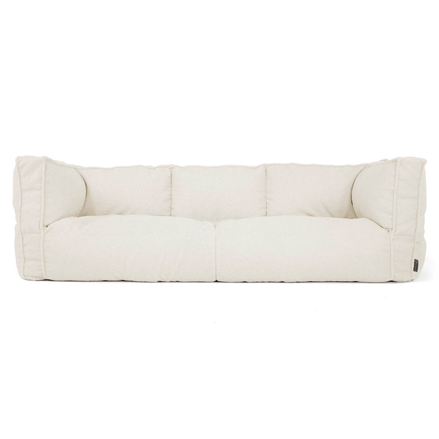 Sofa 3-osobowa pufa Albert - Boucle Kość słoniowa_01