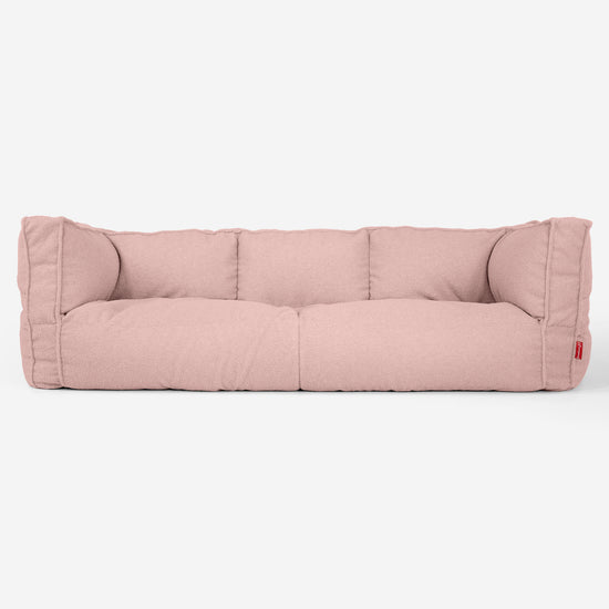Sofa 3-osobowa pufa Albert - Boucle Róż_01