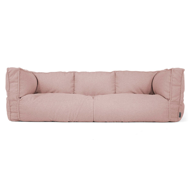 Sofa 3-osobowa pufa Albert - Boucle Róż_01