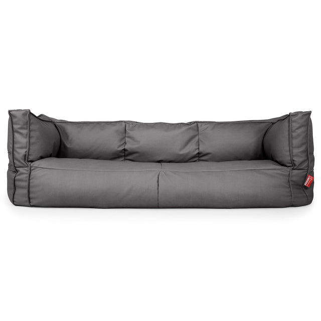Sofa 3-osobowa pufa Albert - Skóra wegańska Szarość 01