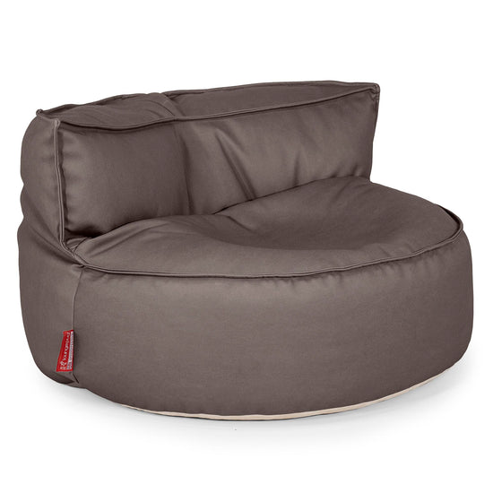Sofa pufa Chloe - Skóra wegańska Czekolada 01