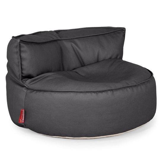 Sofa pufa Chloe - Skóra wegańska Czerń 01