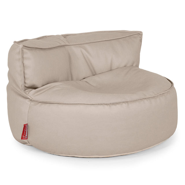 Sofa pufa Chloe - Skóra wegańska Kość słoniowa 01