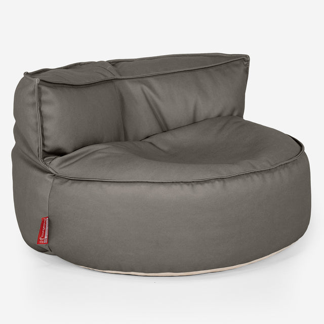 Sofa pufa Chloe - Skóra wegańska Szarość 01