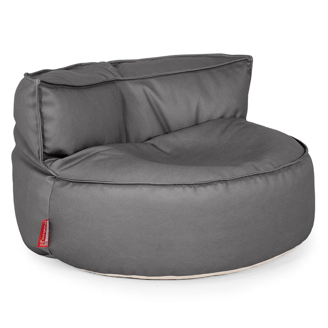 Sofa pufa Chloe - Skóra wegańska Szarość 01
