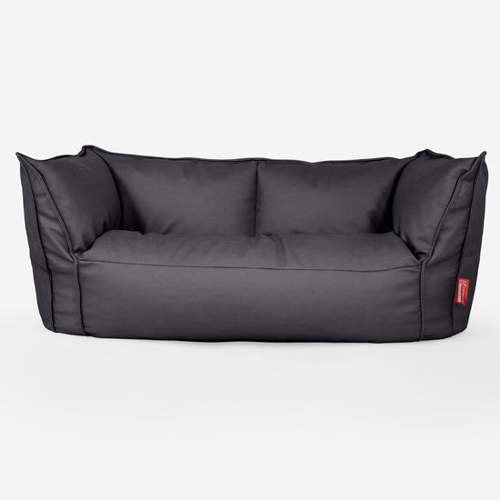 Sofa pufa Ruben - Skóra wegańska Czerń 01