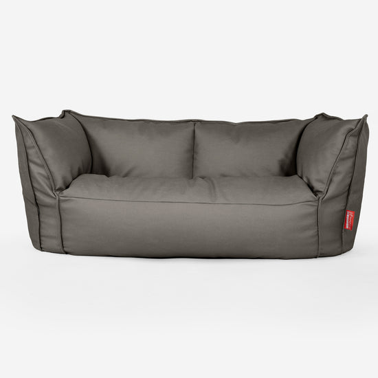 Sofa pufa Ruben - Skóra wegańska Szarość 01