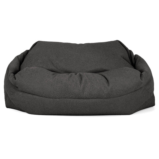 Sofa pufa Sabine - Boucle Grafit szarość_01