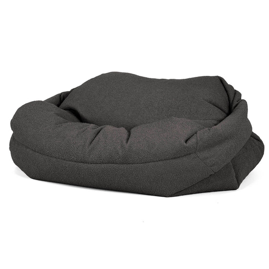 Sofa pufa Sabine - Boucle Grafit szarość_02