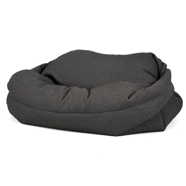 Sofa pufa Sabine - Boucle Grafit szarość_02