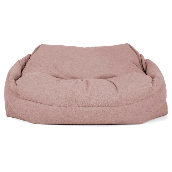 Sofa pufa Sabine - Boucle Róż_01