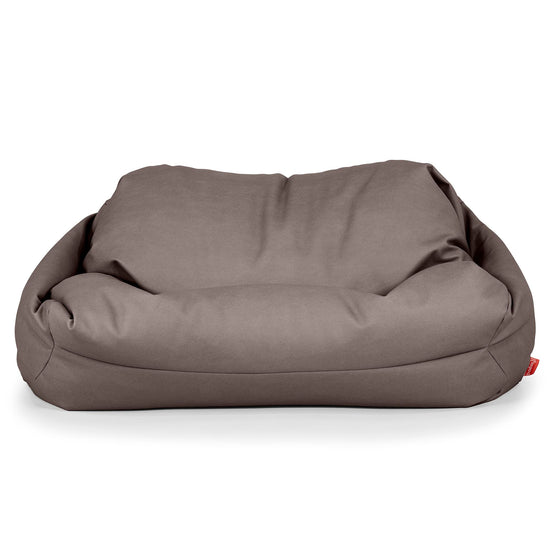 Sofa pufa Sabine - Skóra wegańska Czekolada 02