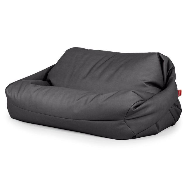 Sofa pufa Sabine - Skóra wegańska Czerń 01