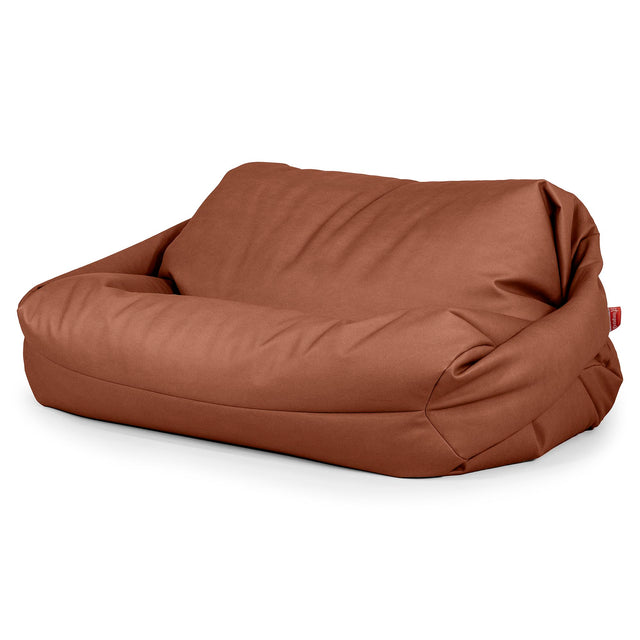 Sofa pufa Sabine - Skóra wegańska Kasztan 01