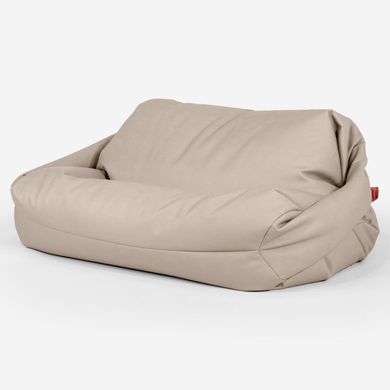 Sofa pufa Sabine - Skóra wegańska Kość słoniowa 01