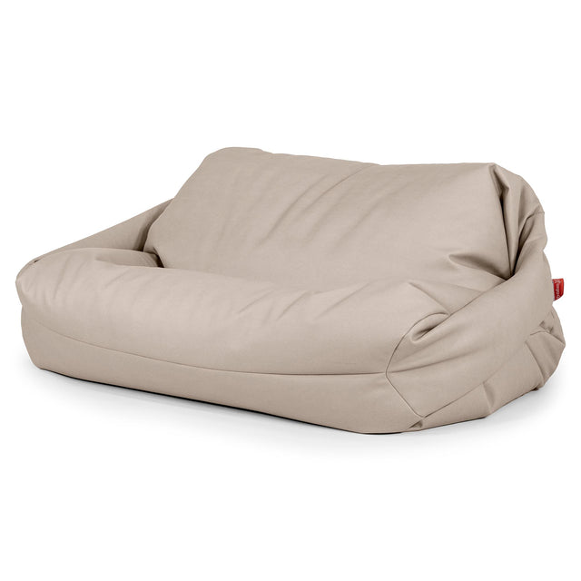 Sofa pufa Sabine - Skóra wegańska Kość słoniowa 01