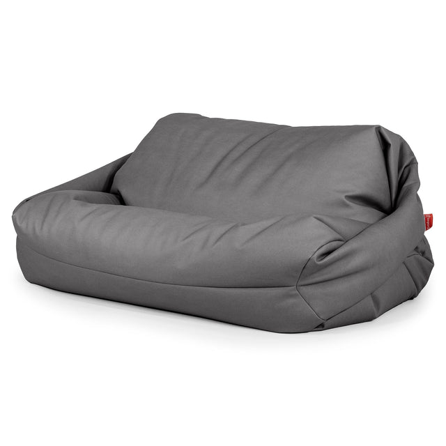 Sofa pufa Sabine - Skóra wegańska Szarość 01