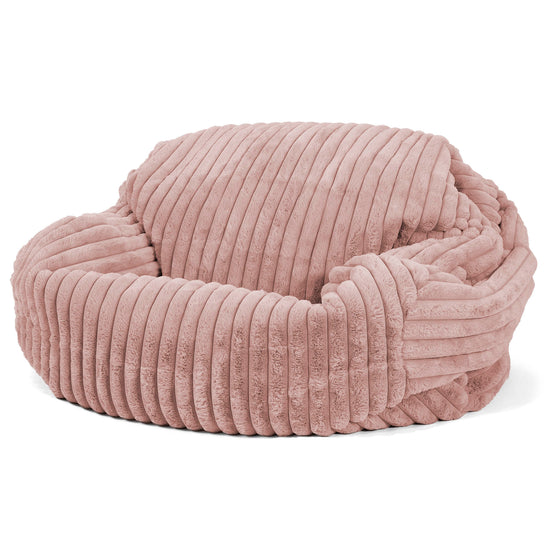 Sofa pufa Sabine - Sztruks ultra plusz Łosoś 02
