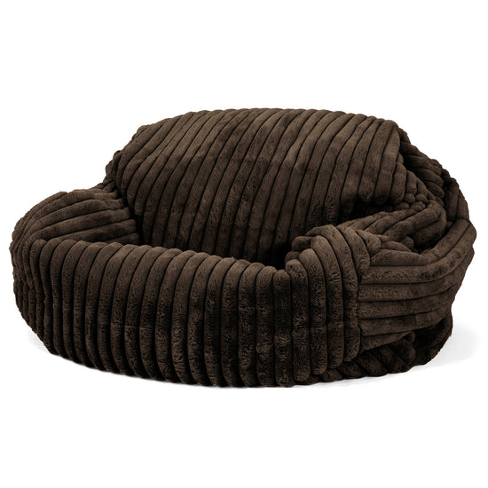 Sofa pufa Sabine - Sztruks ultra plusz Sobolowy 02