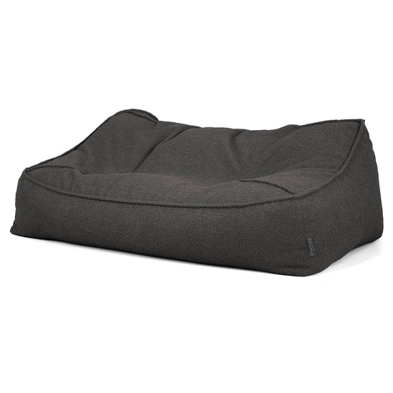 Sofa pufa Sloucher - Boucle Grafit szarość_03
