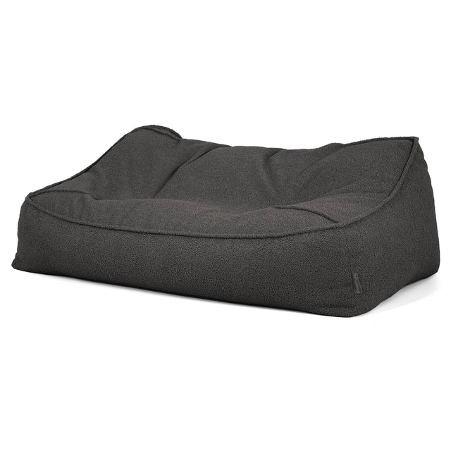 Sofa pufa Sloucher - Boucle Grafit szarość_03