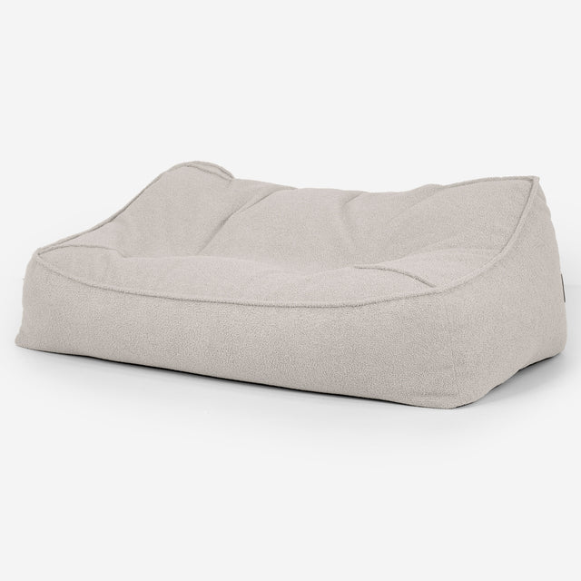 Sofa pufa Sloucher - Boucle Kość słoniowa_03