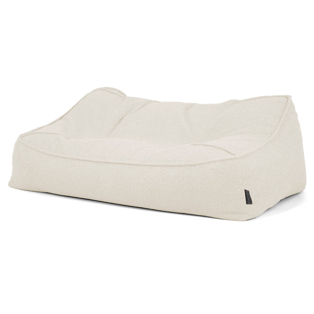 Sofa pufa Sloucher - Boucle Kość słoniowa_03