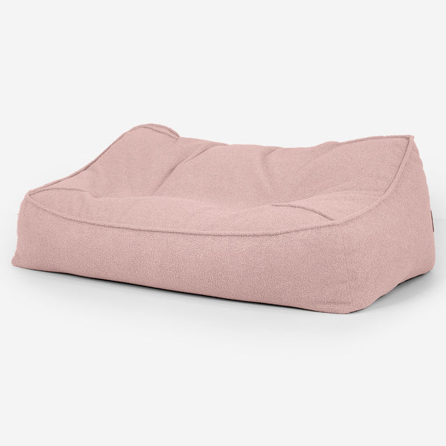 Sofa pufa Sloucher - Boucle Róż_03