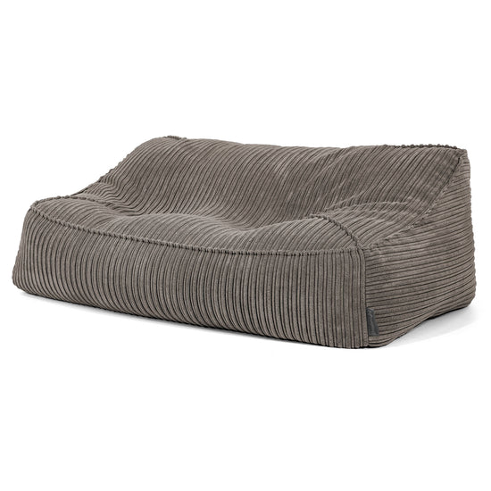 Sofa pufa Sloucher - Klasyczny sztruks Grafit szarość 02